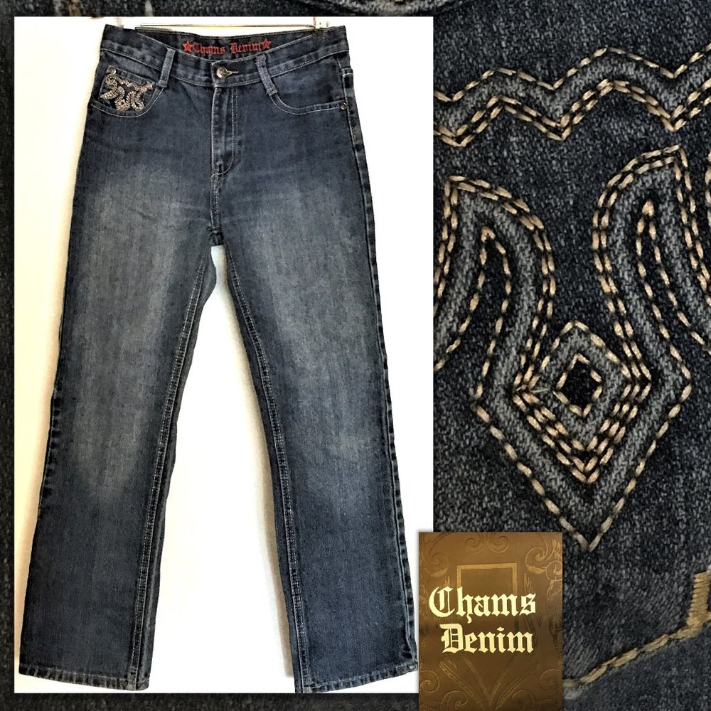 CHAMS DENIM Slim/Skinny Fit Jeans  |  Size 16